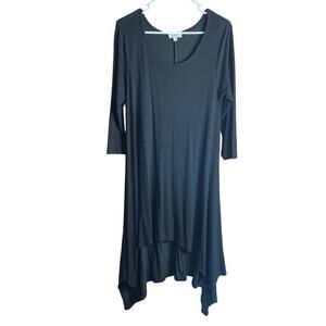 Black Witchy Umgee Flowy Stretchy Handkerchief Dress Small